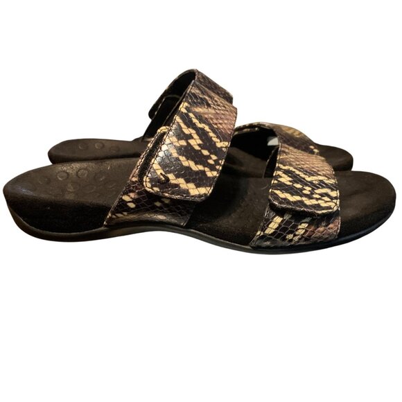 Vionic Women’s Slip On Snakeskin Randi II Boa Orthotic Arch Support Sandal 7.5 - Picture 2 of 10